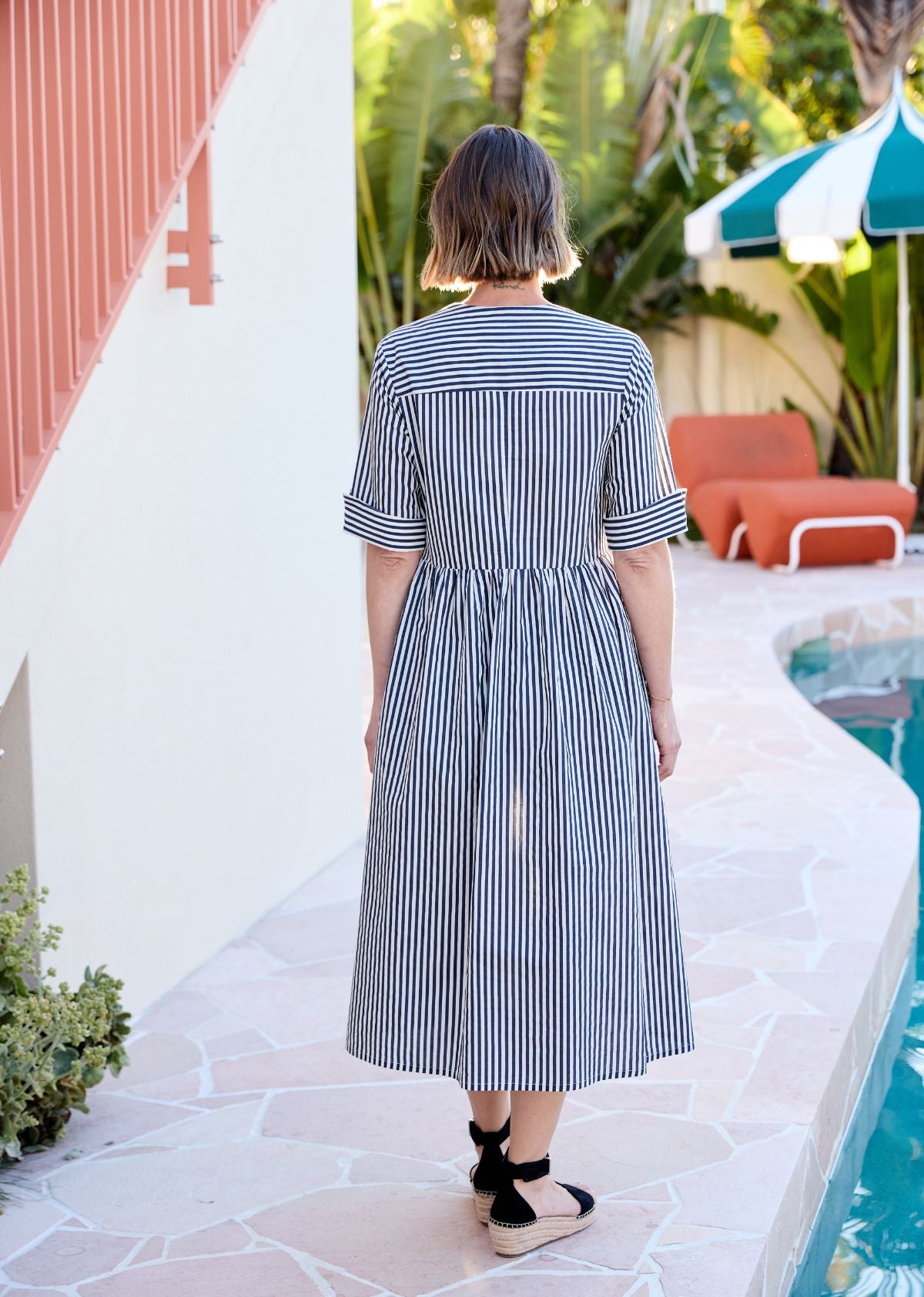 KIKI MIDI DRESS - FRENCH NAVY