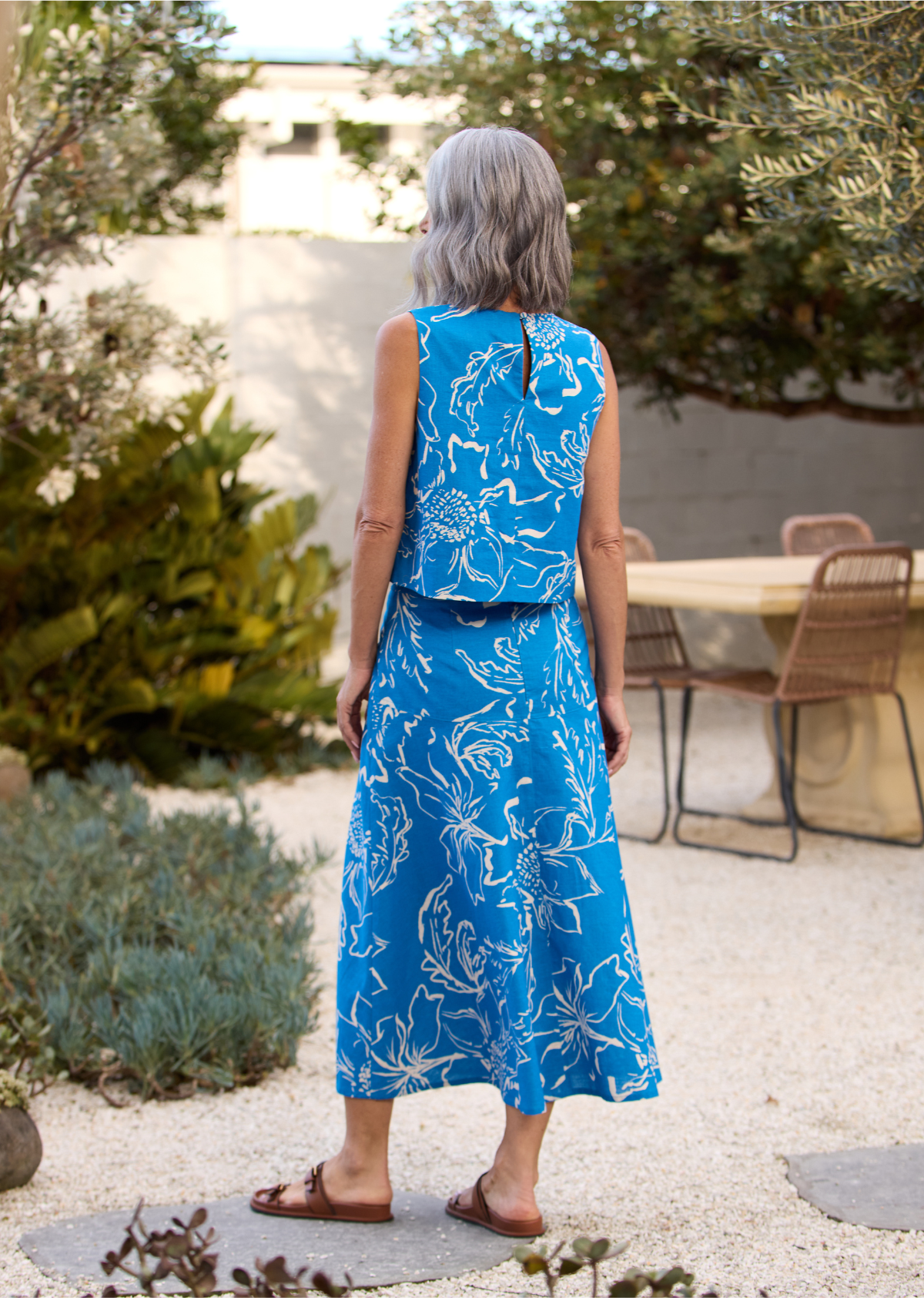 OTIS MIDI SKIRT - ARCADIA PRINT