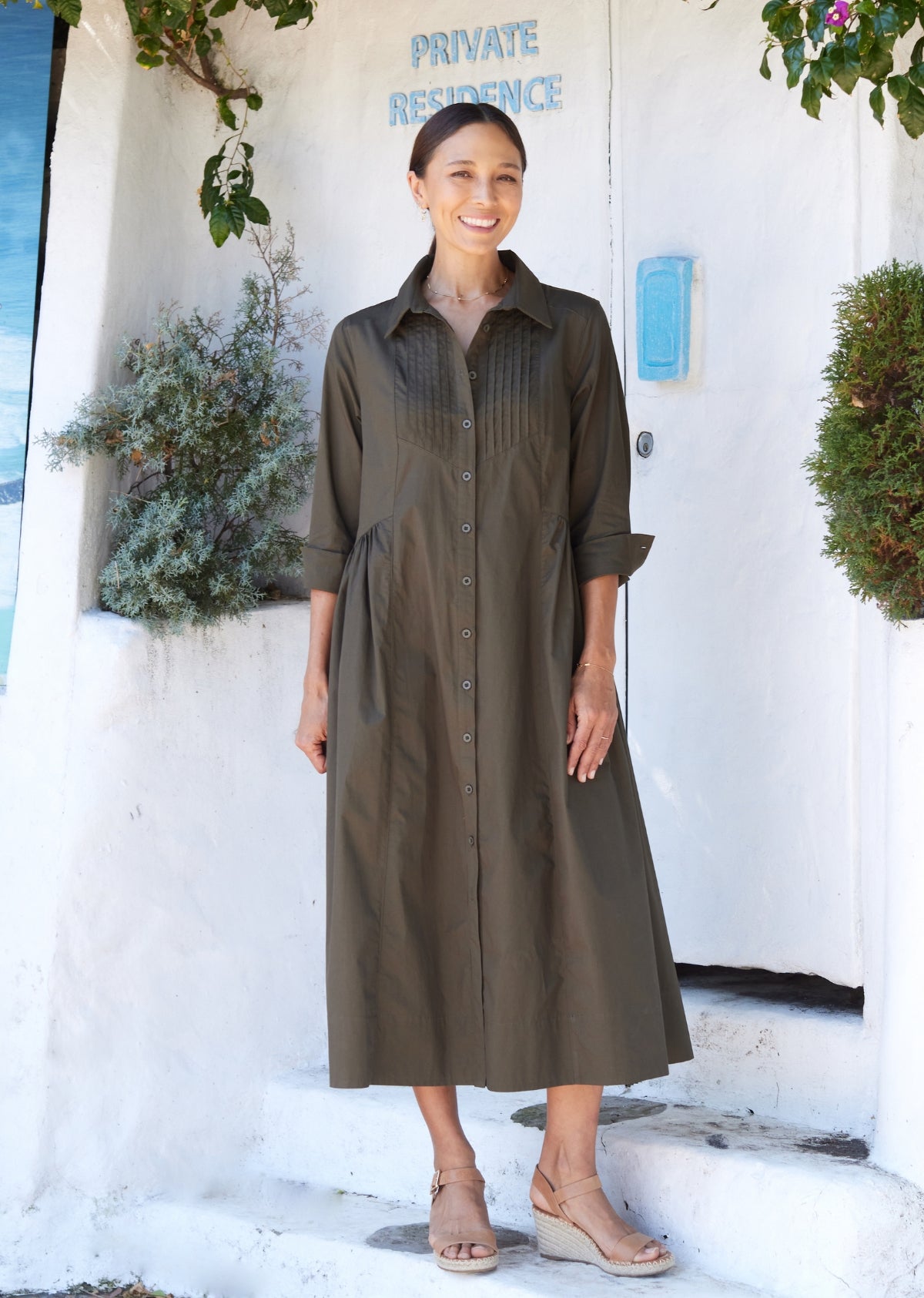 SUSIE SHIRTDRESS - KHAKI