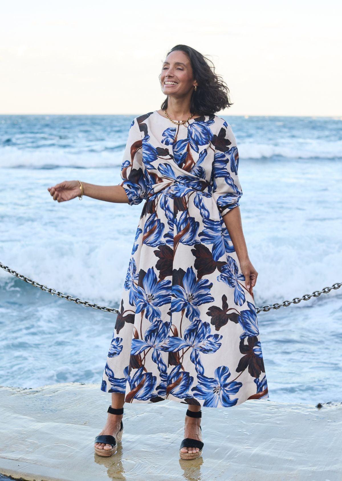 HARRIET MIDI DRESS - DELPHINE PRINT