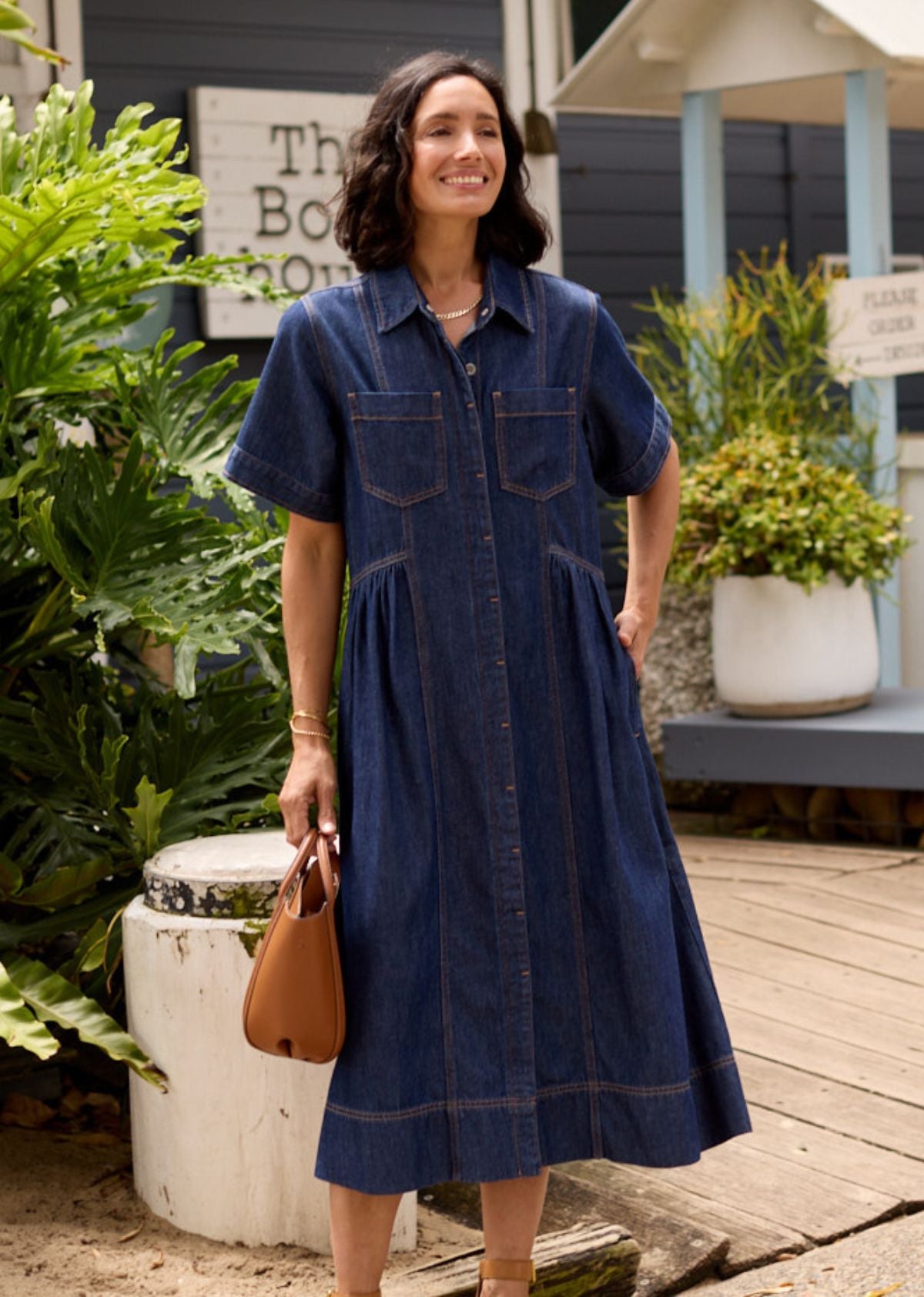 MONTANA DENIM SHIRTDRESS - INDIGO