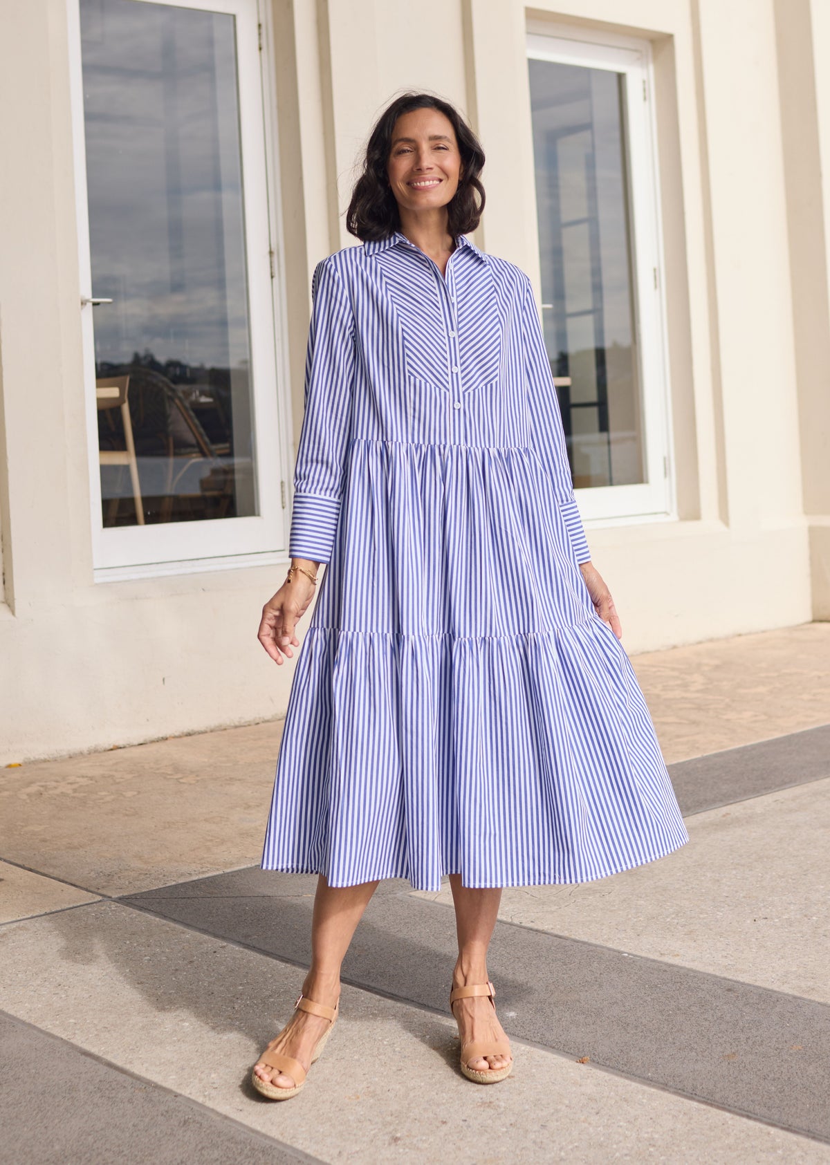 JASMINE SHIRTDRESS - NAVY - PETITE