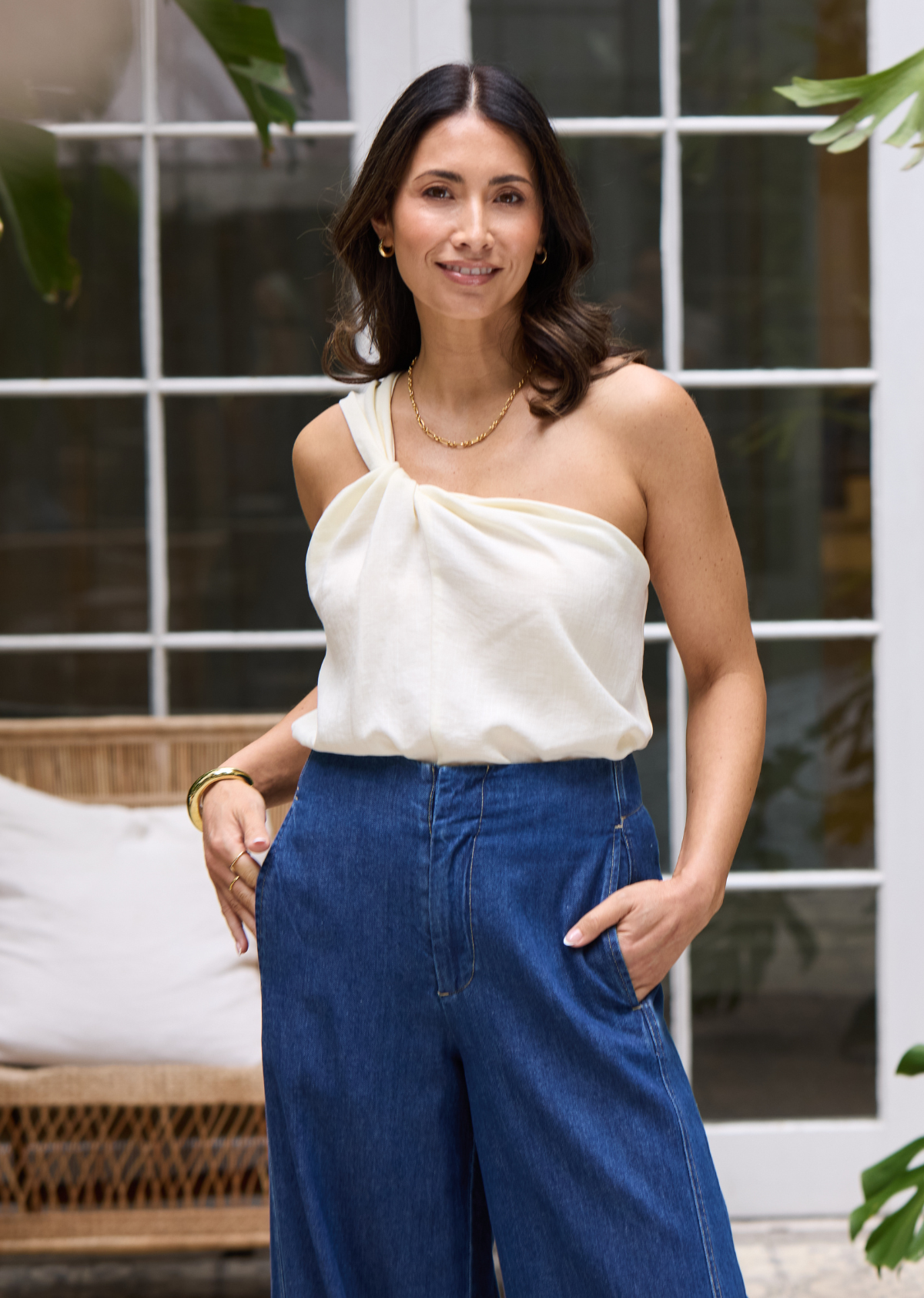 HOLLAND WIDE LEG DENIM PANT