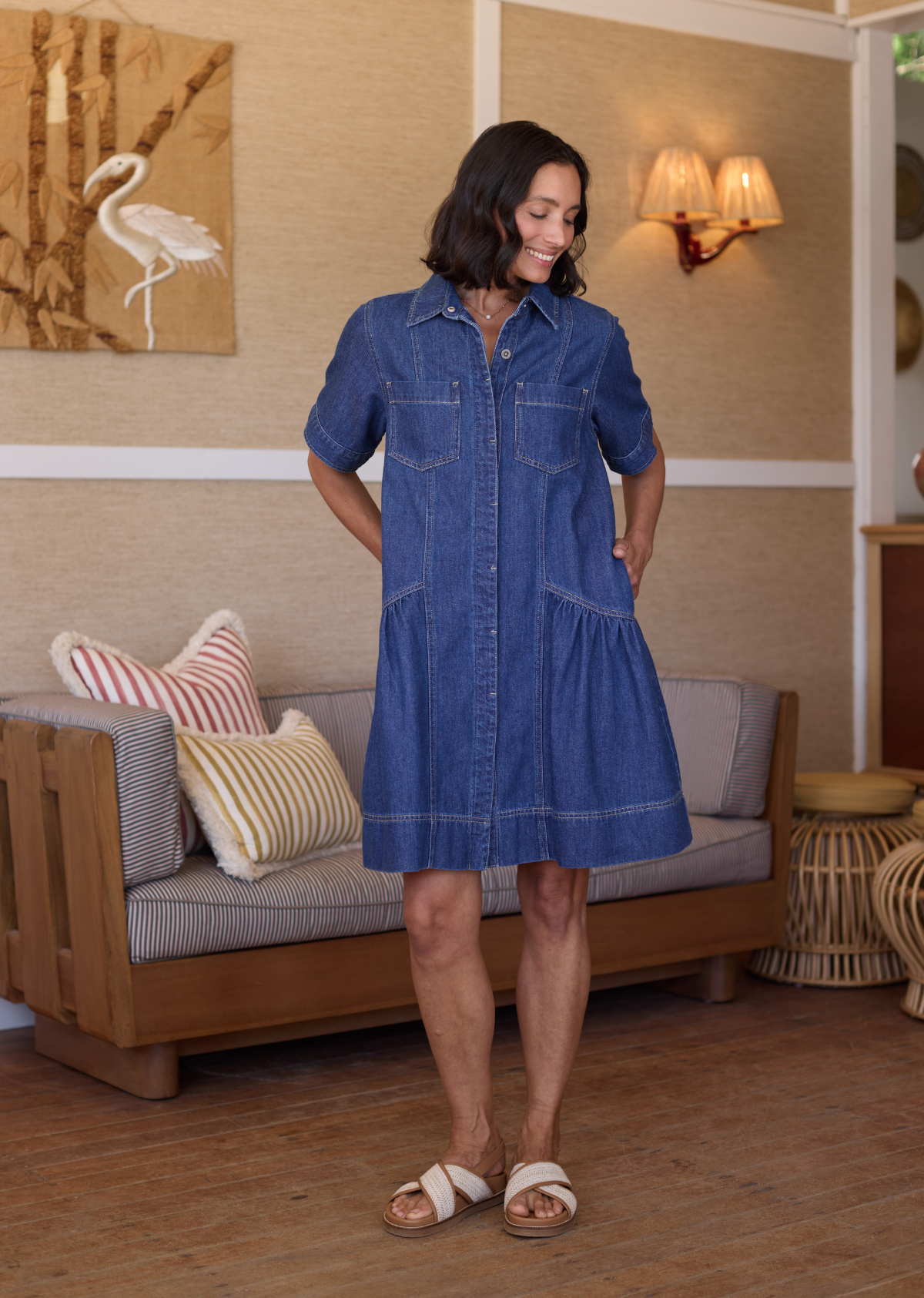 MONTANA MINI DRESS - MID BLUE