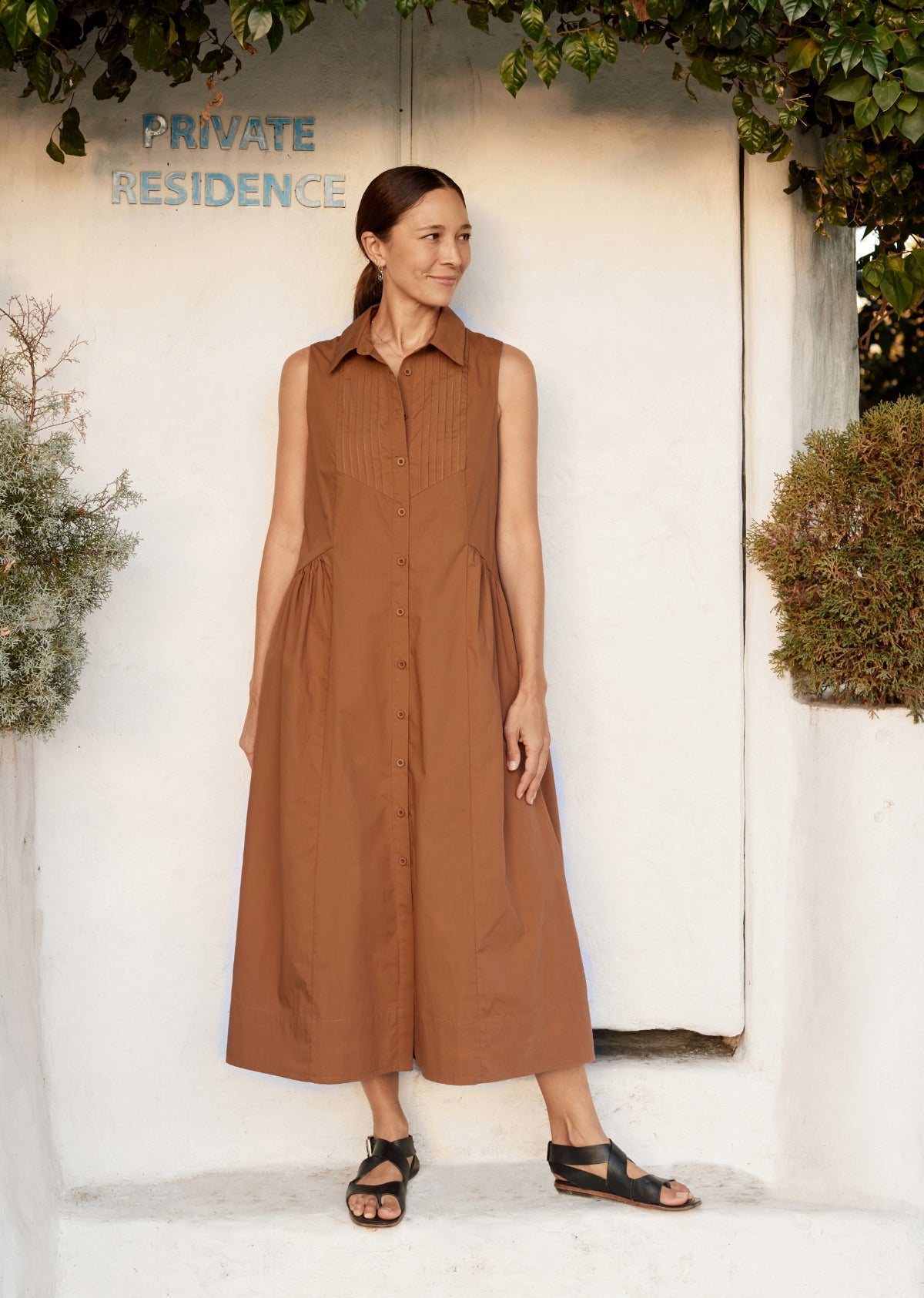 CORINNE SHIRTDRESS - CAMEL