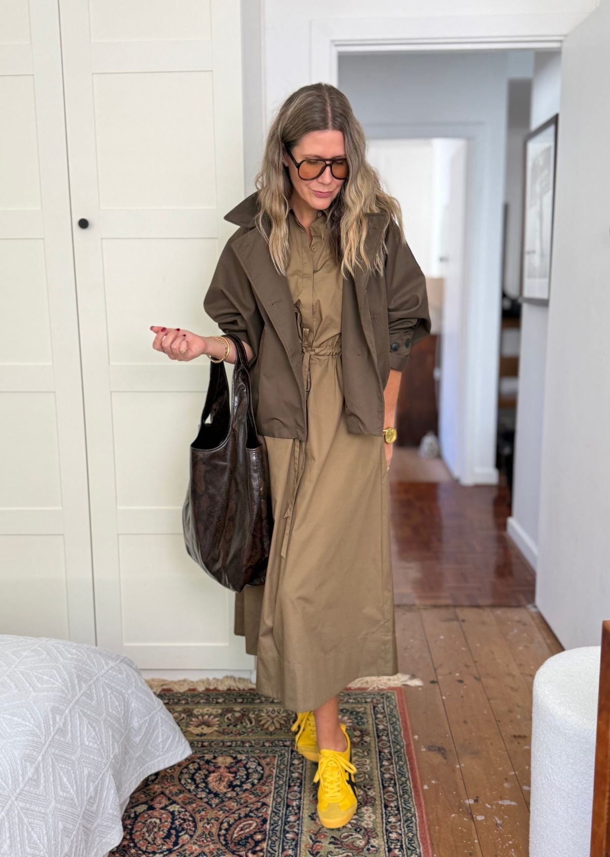PHILLIPA SHIRTDRESS - OLIVE