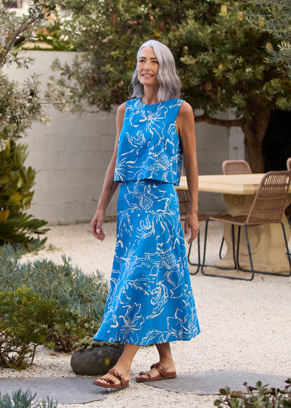 OTIS MIDI SKIRT - ARCADIA PRINT