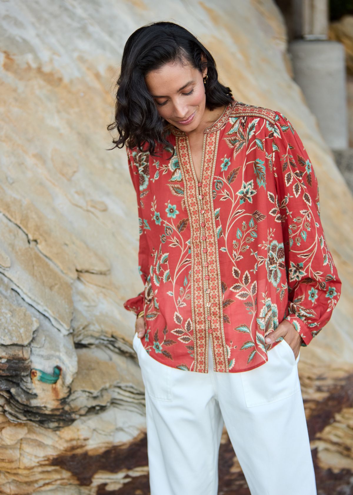 CATALINA BLOUSE - POSEY PRINT