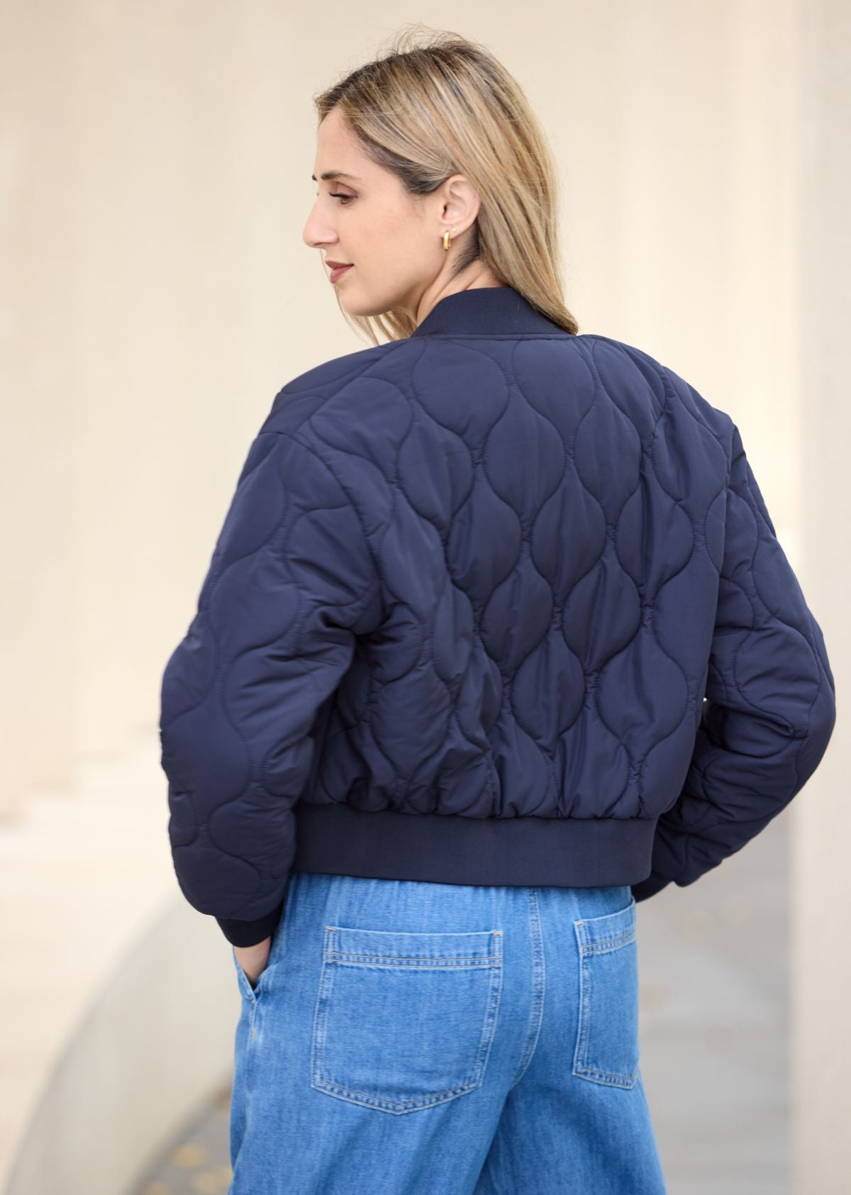REECE BOMBER JACKET - FRENCH NAVY