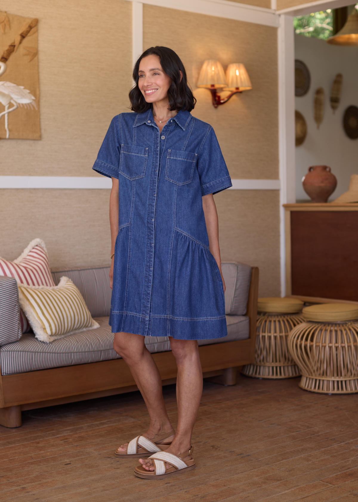 MONTANA MINI DRESS - MID BLUE