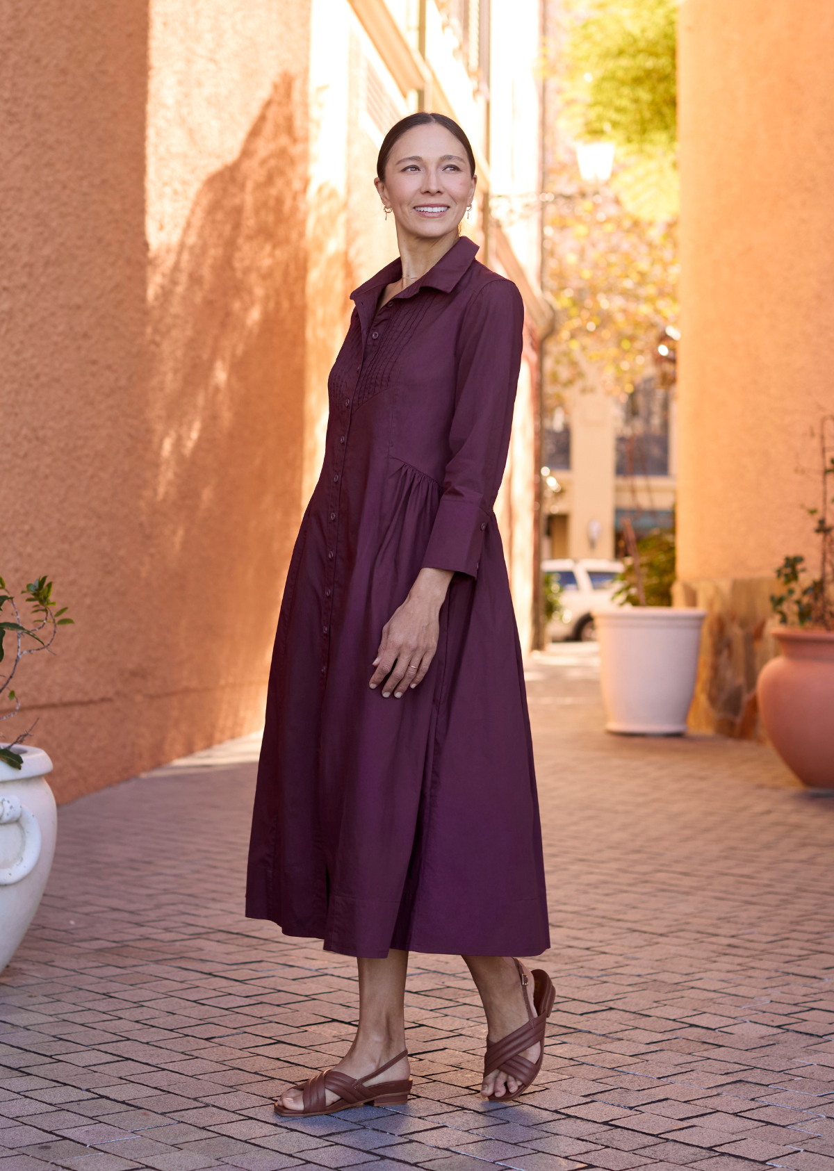 SUSIE SHIRTDRESS - WINE
