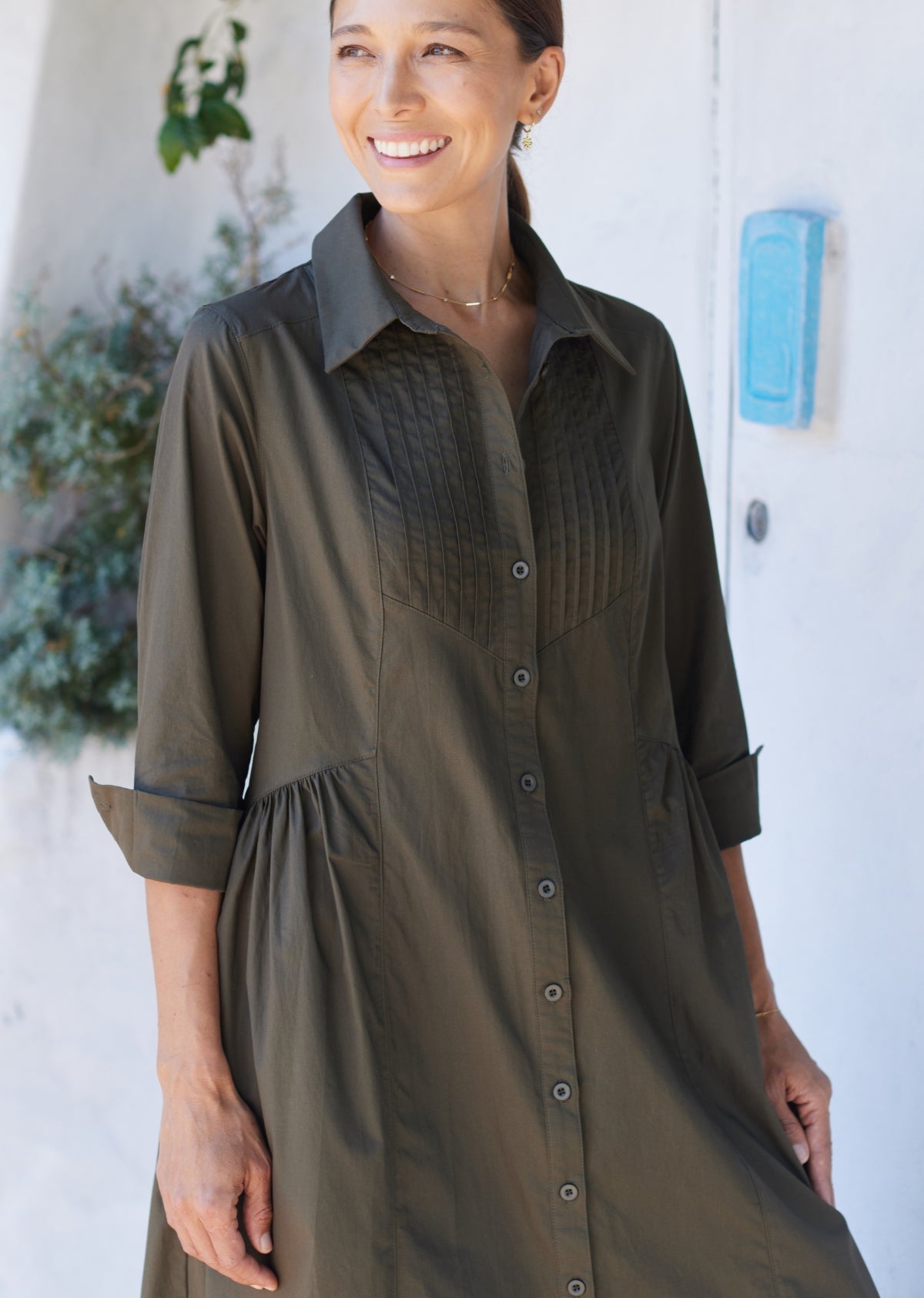 SUSIE SHIRTDRESS - KHAKI