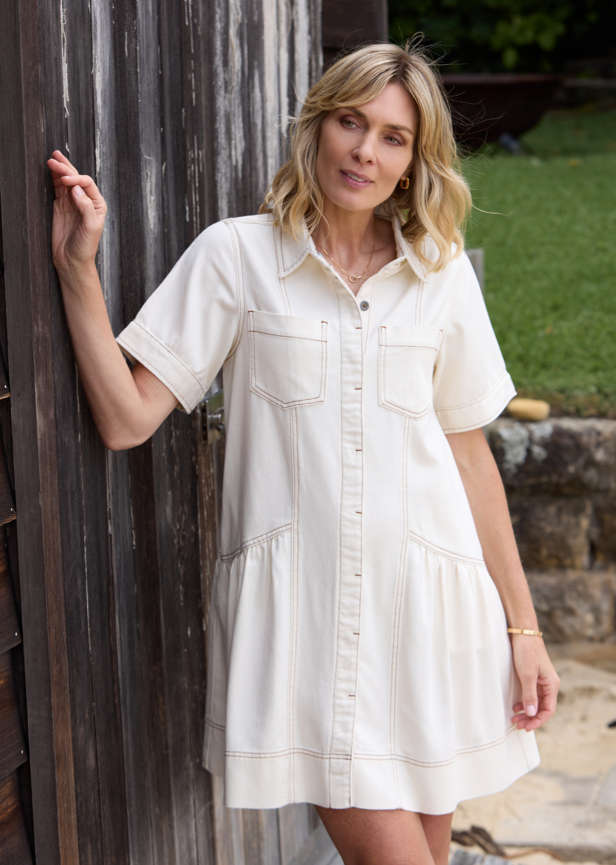 MONTANA MINI DRESS - ECRU