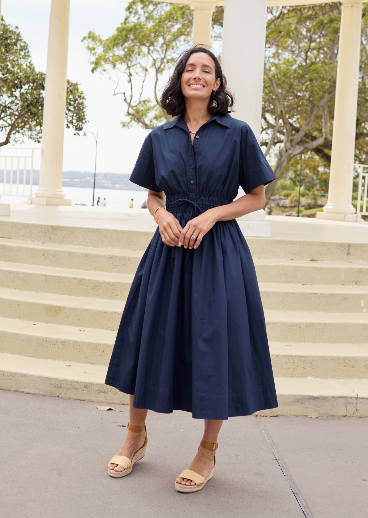 MINETTE SHIRTDRESS - FRENCH NAVY - PETITE
