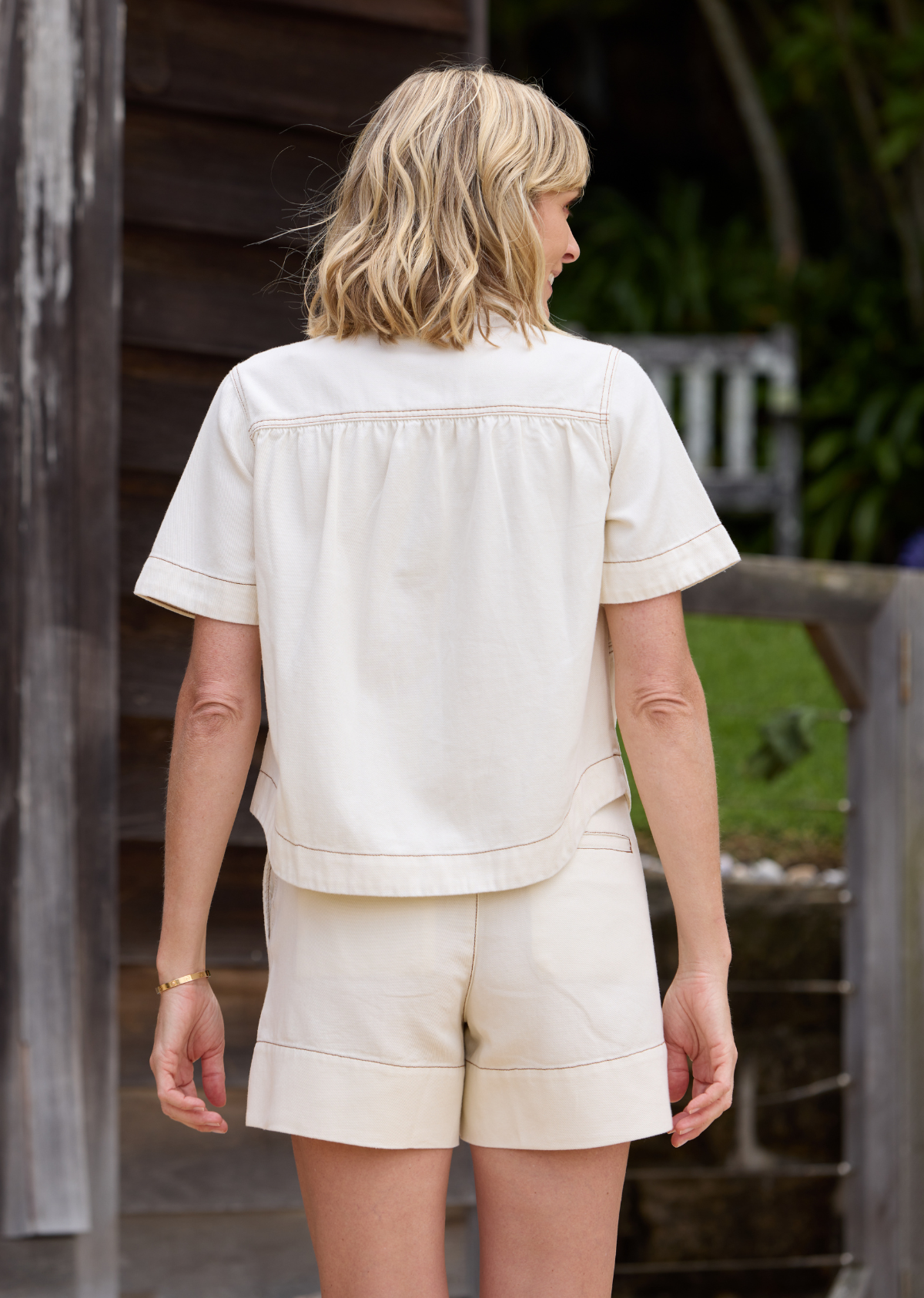 SADIE DENIM SHIRT - ECRU