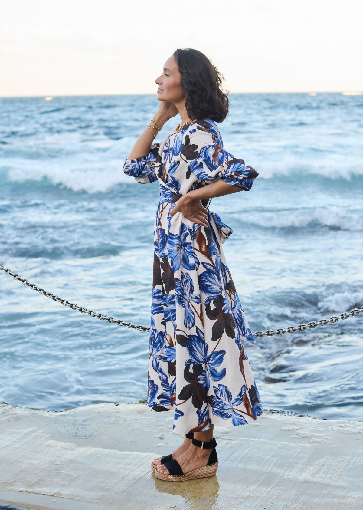 HARRIET MIDI DRESS - DELPHINE PRINT