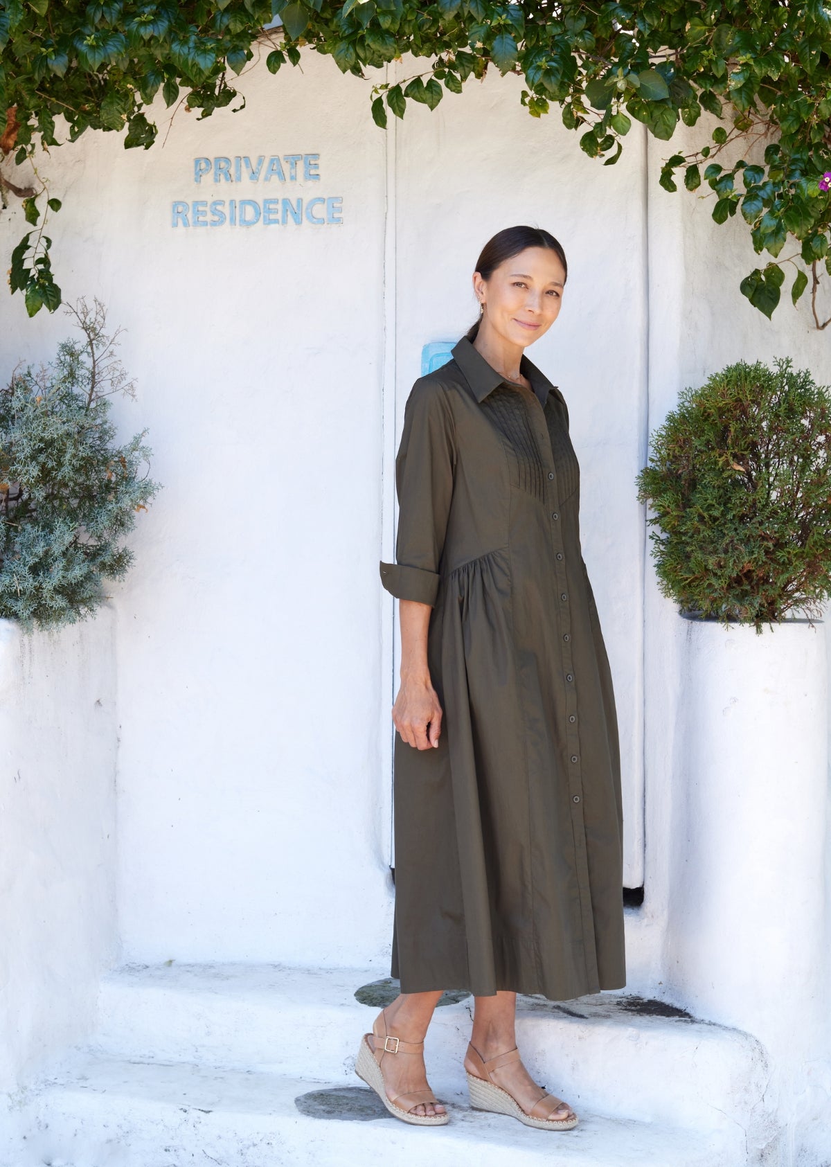 SUSIE SHIRTDRESS - KHAKI - M A Y E