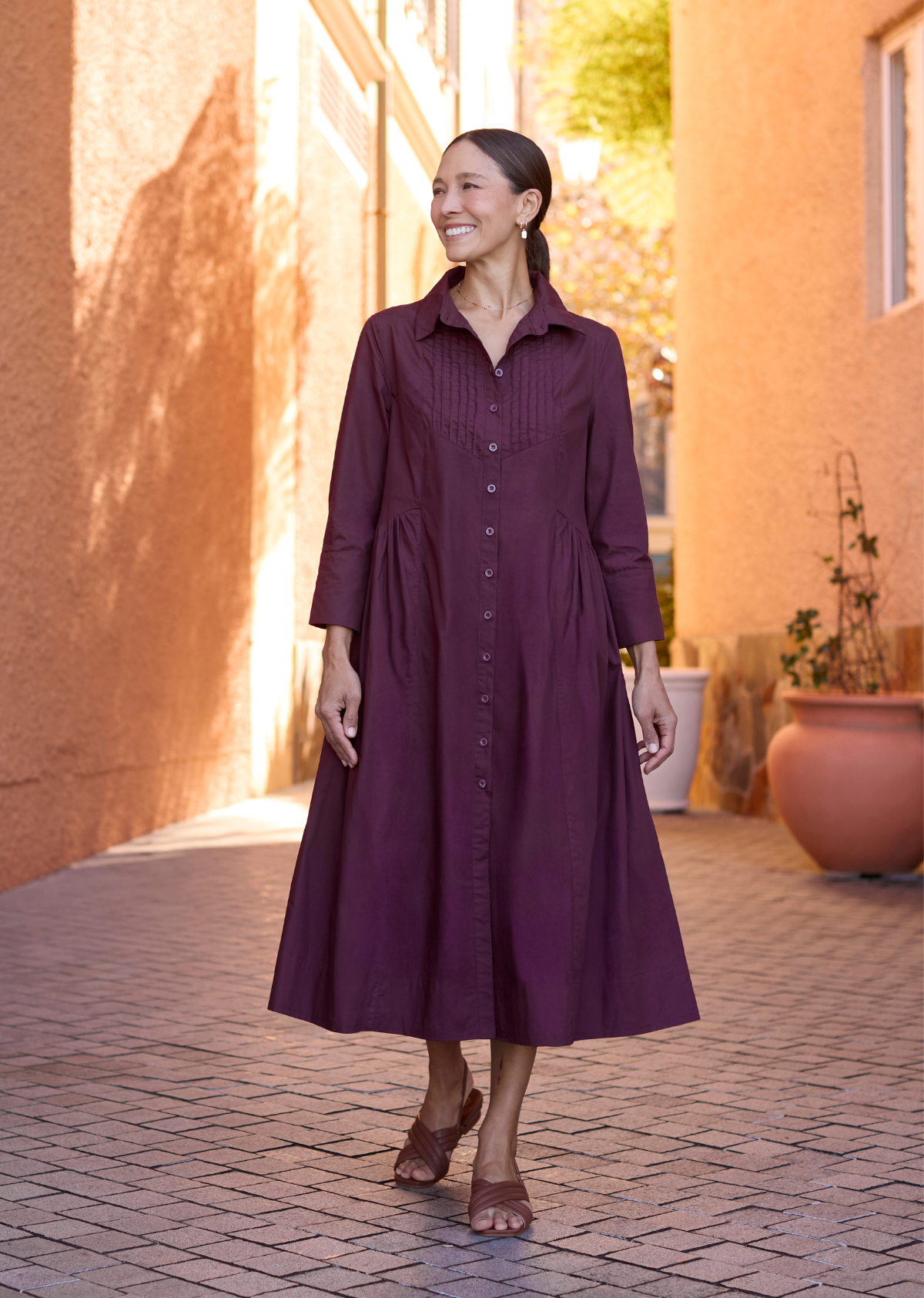 SUSIE SHIRTDRESS - WINE