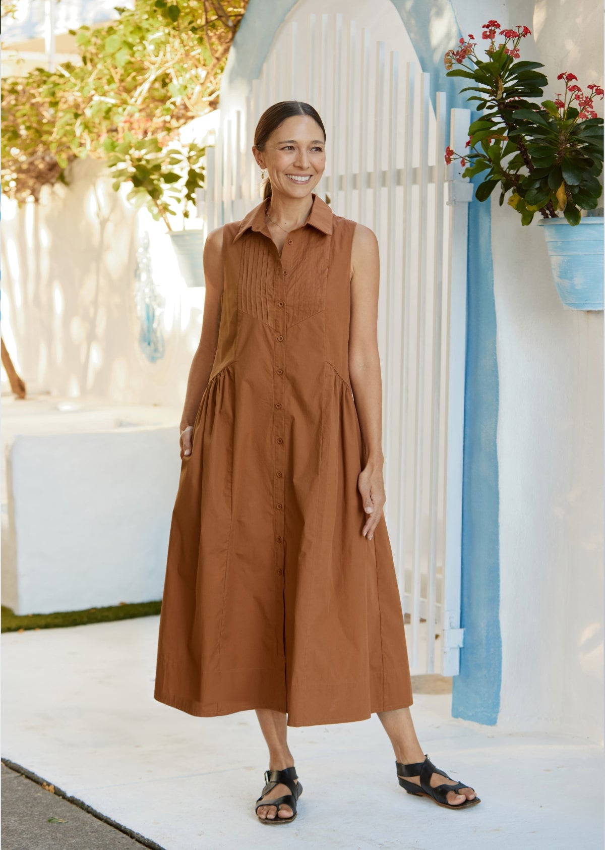 CORINNE SHIRTDRESS - CAMEL