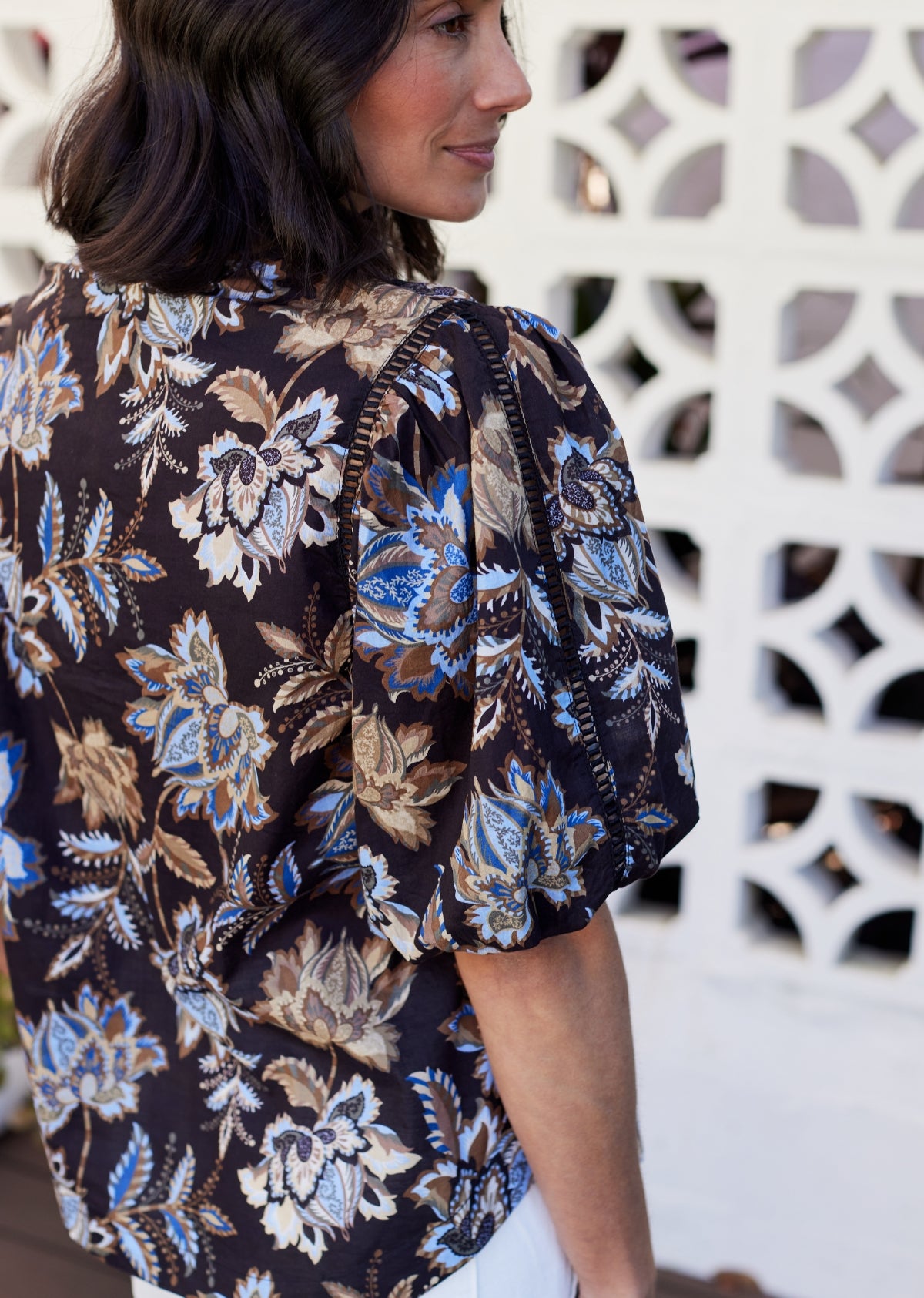 SASKIA TOP - ZINGARA PRINT