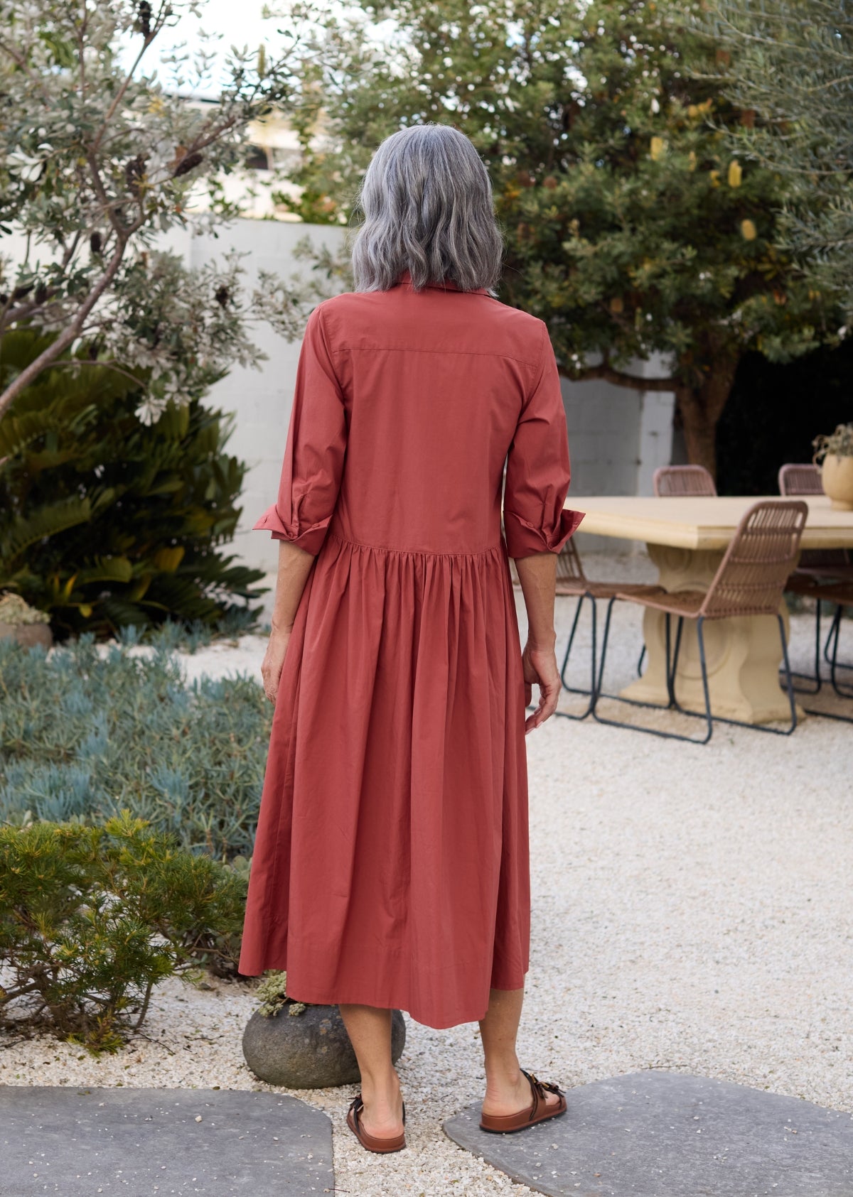 SUSIE SHIRTDRESS - TERRACOTTA