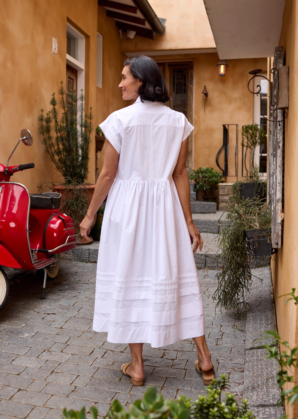GRACIE SHIRTDRESS - WHITE - PETITE