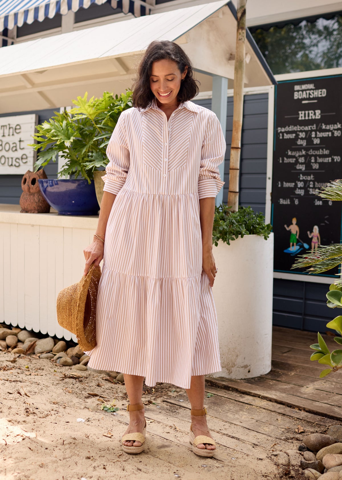 JASMINE SHIRTDRESS - SAND