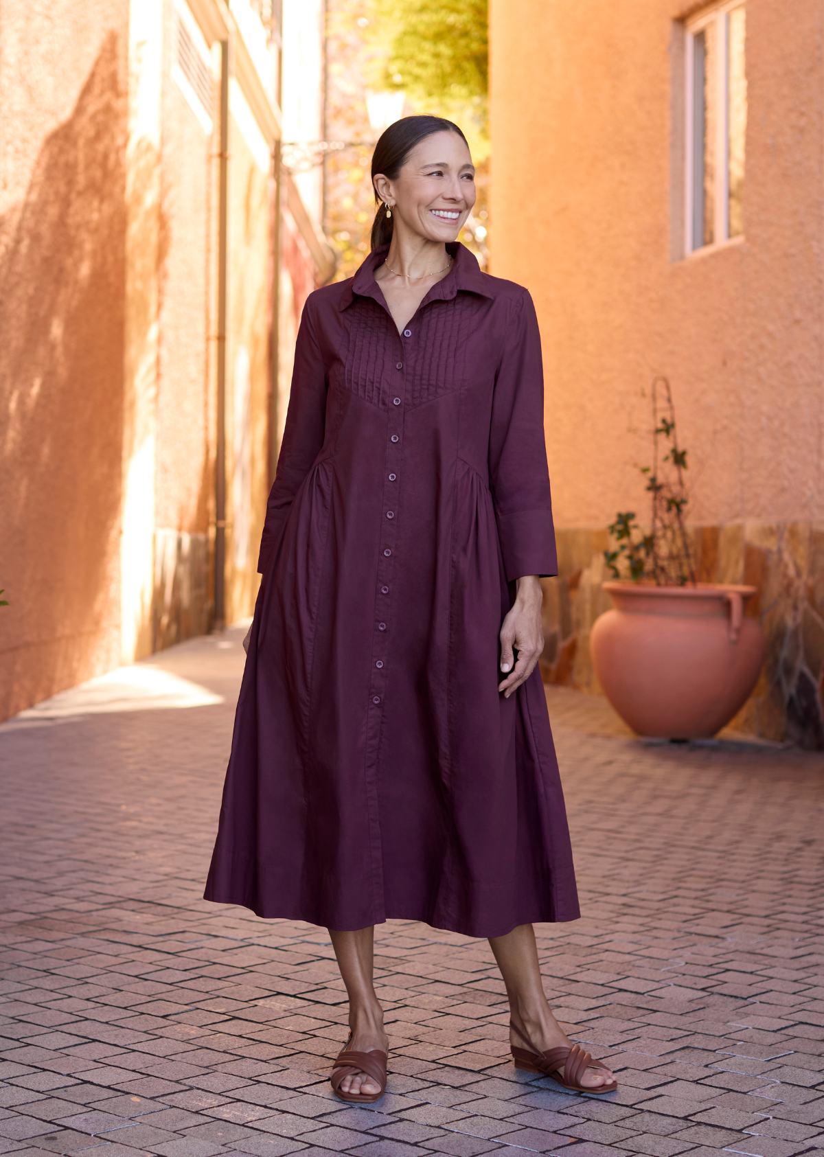 SUSIE SHIRTDRESS - WINE