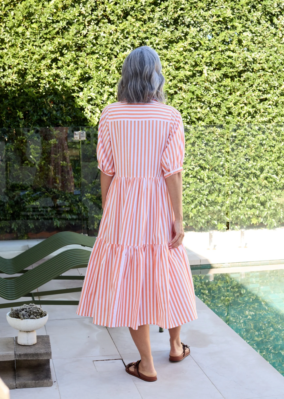 MARNIE SHIRTDRESS - TANGERINE