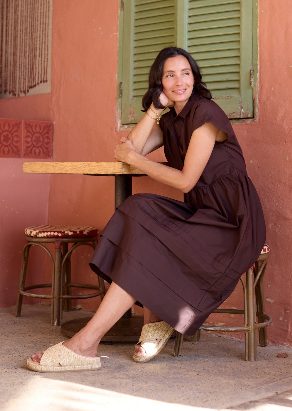 GRACIE SHIRTDRESS - CHOCOLATE