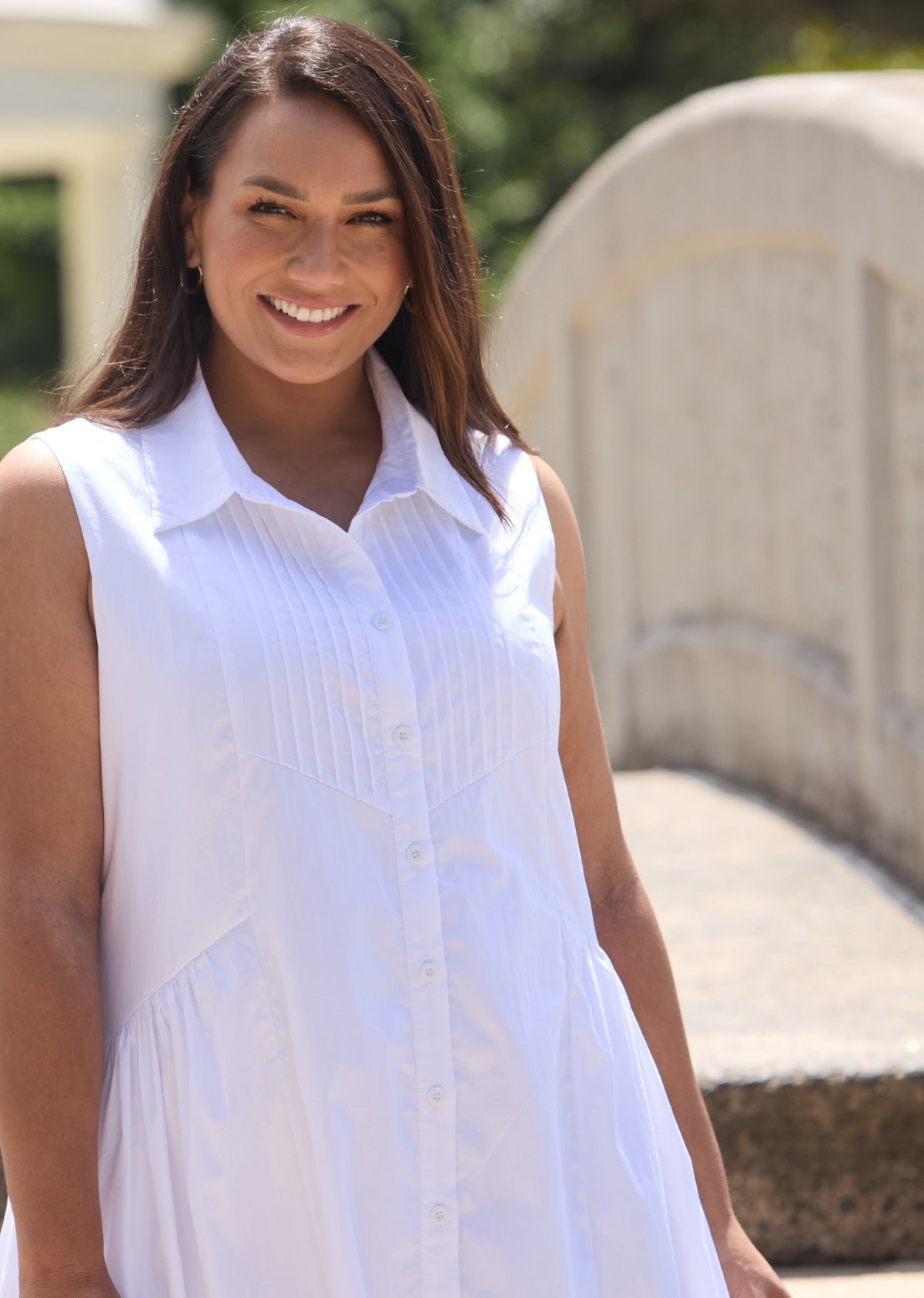 CORINNE SHIRTDRESS - WHITE