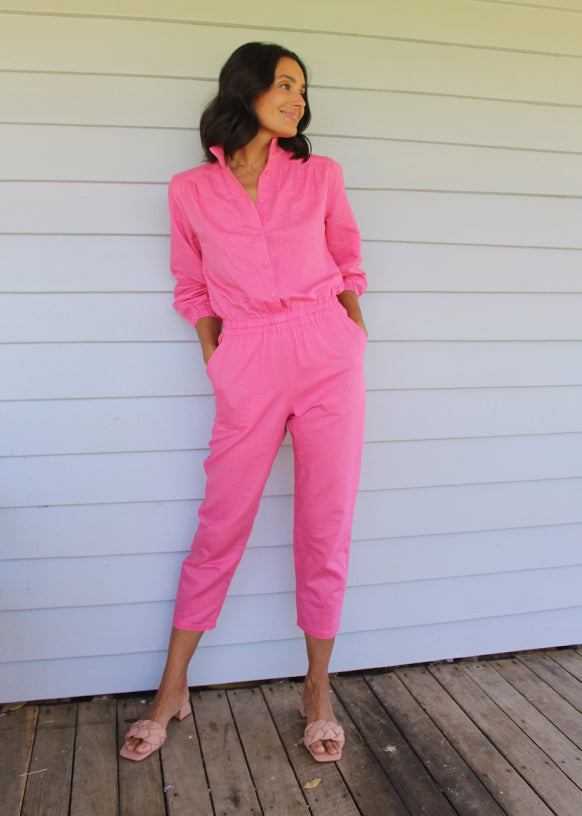 JOPLIN JUMPSUIT - FUSCHIA